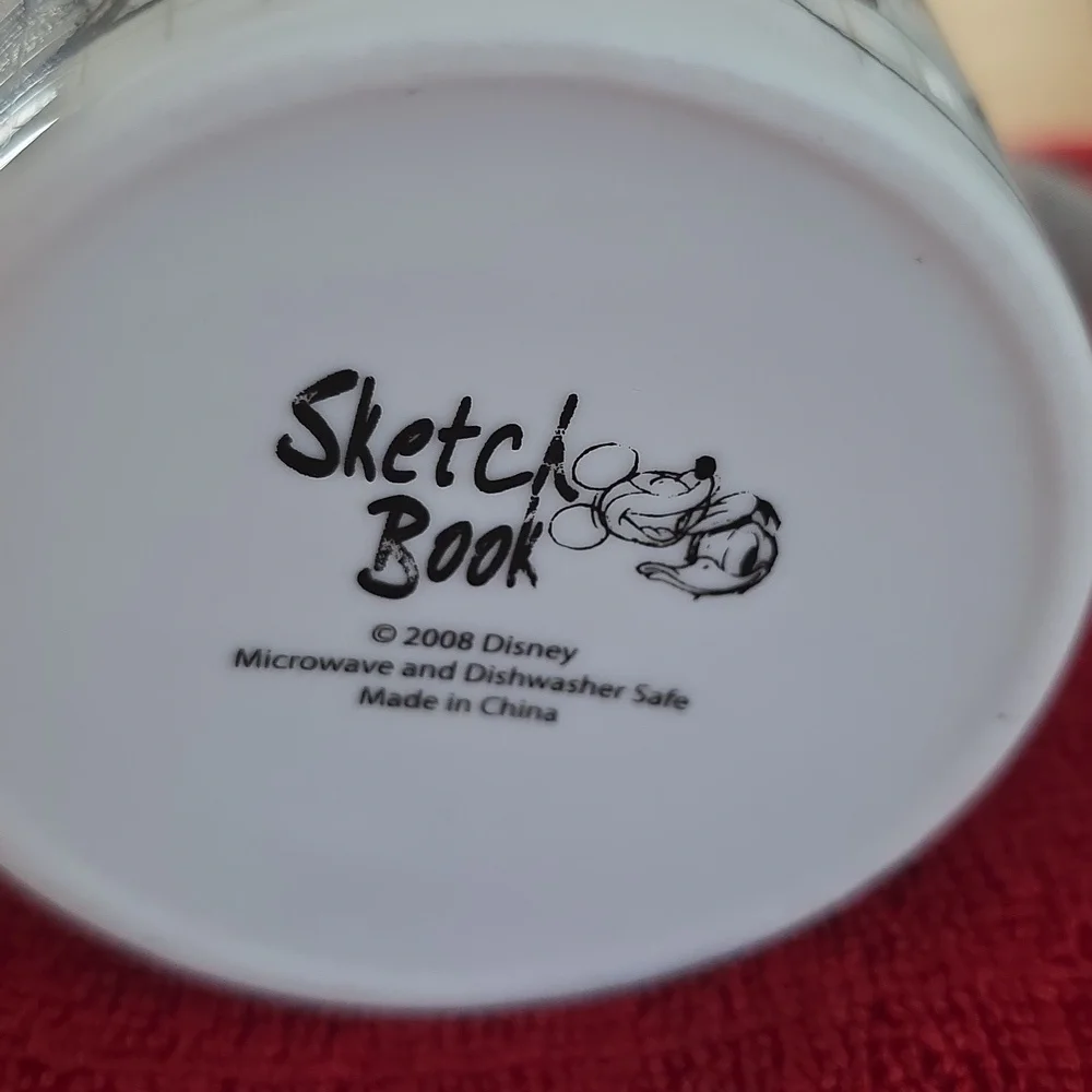2008 Disney SKETCHBOOK MICKEY & MINNIE MOUSE MUG SET - Picture 7 of 7